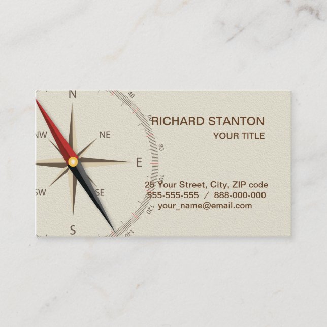 Classic compass business card (Front)