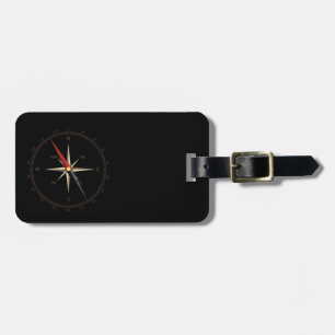 Classic compass luggage tag