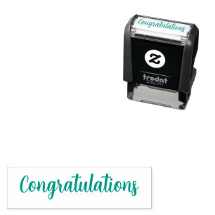 Classic Congratulations Calligraphy Cursive Script Self-inking Stamp