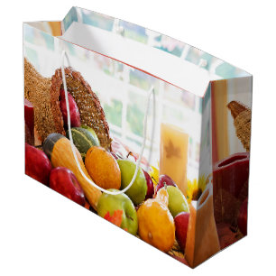 Classic Cornucopia Harvest Table Large Gift Bag