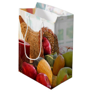 Classic Cornucopia Harvest Table Medium Gift Bag