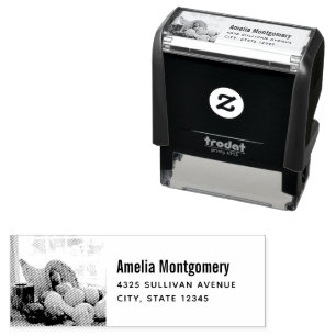 Classic Cornucopia Harvest Table Thanksgiving Self-inking Stamp