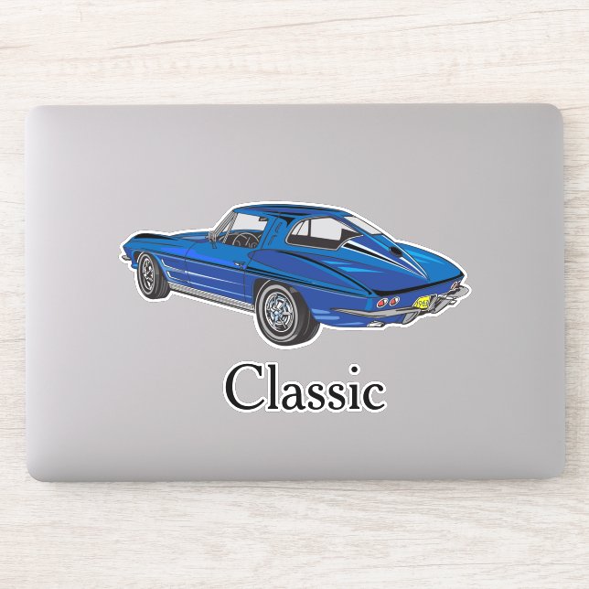 Classic Corvette Design Contour Sticker (Computer)