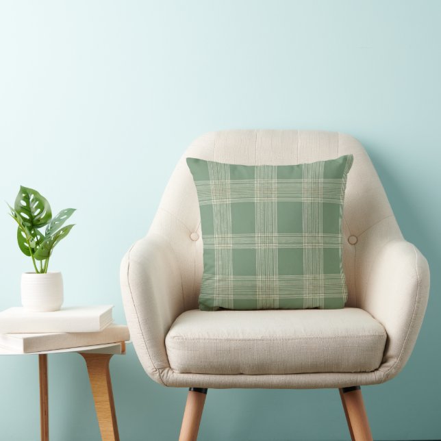 Classic Cottagecore Gingham Check Cushion (Chair)