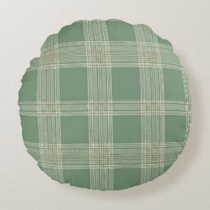 Classic Cottagecore Gingham Check Round Cushion