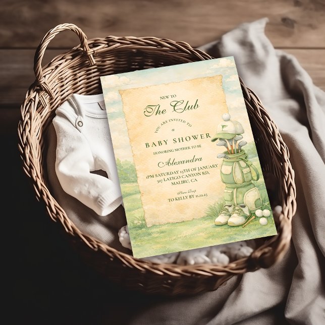 Classic Country Club Baby Shower Invitation (Creator Uploaded)