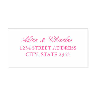 Classic Couple Names Wedding Return Address Label Self-inking Stamp