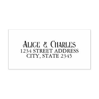 Classic Couple Names Wedding Return Address Label Self-inking Stamp