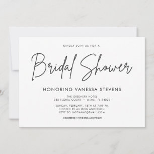 Classic Couples Bridal Shower Invitation