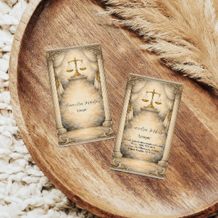 Classic Courtroom Lawyer Professional Branding Business Card