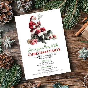 Classic Cozy Holiday Scene Party Invitation Card