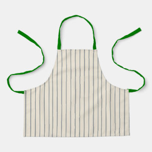 Classic Cream and Blue Striped Apron