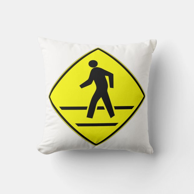 Classic Cross Walk Sign Cushion (Front)