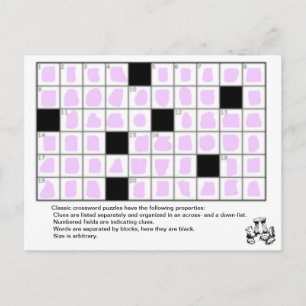 Classic crossword post card