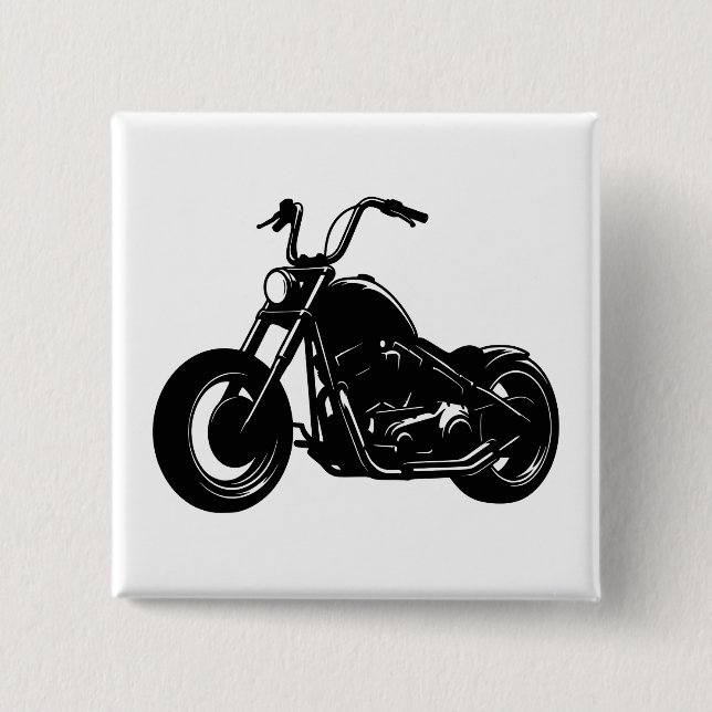 Classic Cruiser Motorcycle Design 15 Cm Square Badge (Front)