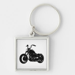 Classic Cruiser Motorcycle Design Key Ring