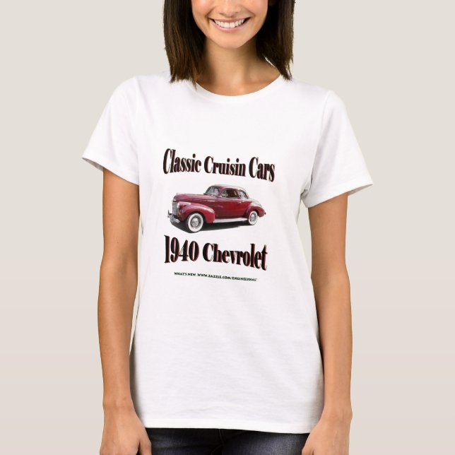 Classic Cruisin Cars 1940 Chevrolet T-Shirt (Front)
