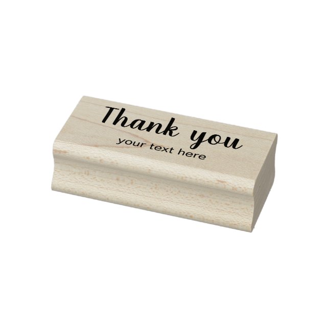 Classic Cursive Script Thank You Message Rubber Stamp (Stamp)