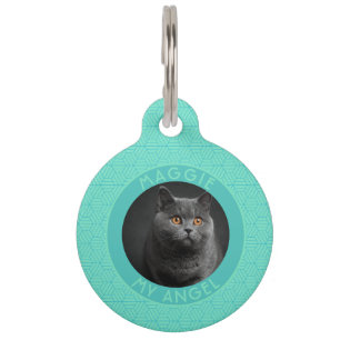 Classic Custom Cat Lover Present Hexagon Pet Tag