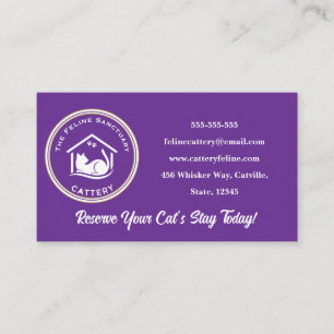 Classic Custom Cattery Business Card