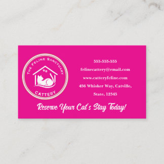 Classic Custom Cattery Business Card 