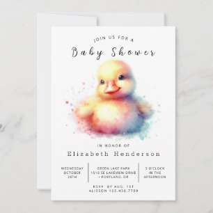 Classic Custom Duck Baby Shower Invitation