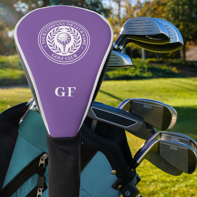 Classic Custom Monogram Golf Head Cover Purple (Creator Uploaded)