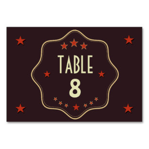 Classic Custom Number Retro Label Table Number