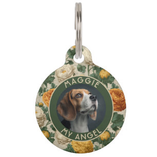 Classic Custom Pet Owner Gift Idea Ranunculus Moti Tag