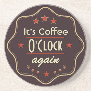 Classic Custom Text Retro Label Coaster