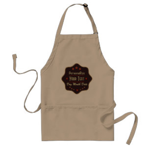 Classic Custom Text Retro Label Standard Apron
