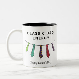 Classic Dad Energy Father's Day Sweet Two-Tone Coffee Mug