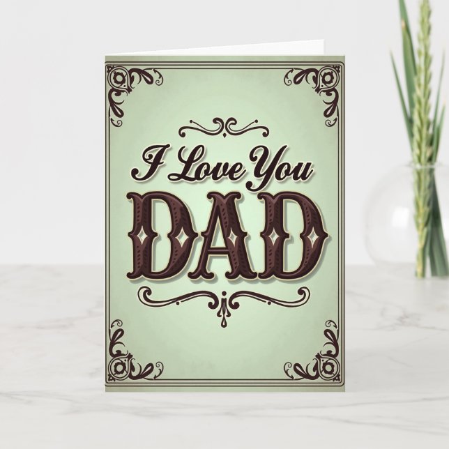 Classic Dad Mahogany Card (Front)