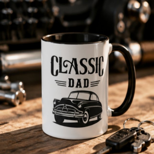 Classic Dad Vintage Car Coffee  Mug (Creator Uploaded)