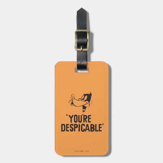 Classic DAFFY DUCK™ "You're Despicable" Luggage Tag (Front Vertical)