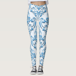 Classic Damask: Luxurious Seamless Background Leggings
