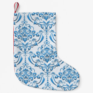 Classic Damask: Luxurious Seamless Background Small Christmas Stocking