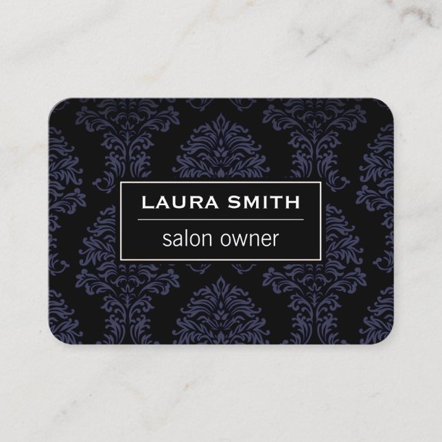 Classic Damask pattern Business Card (Front)