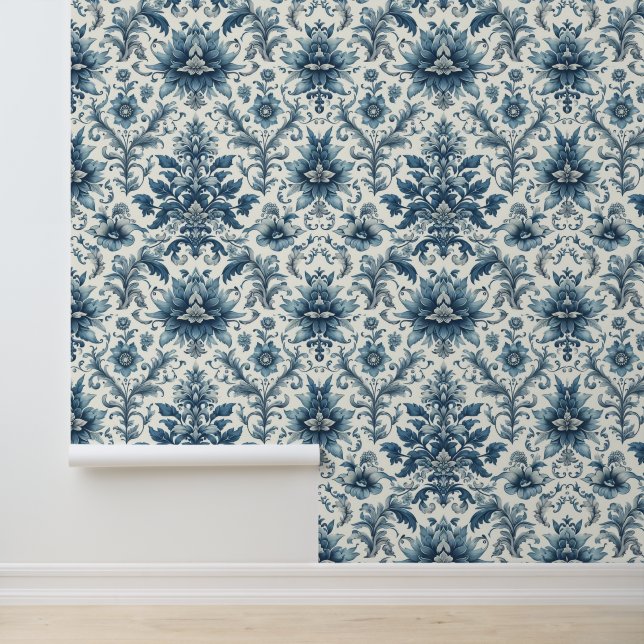 Classic Damask Print Wallpaper (Application)
