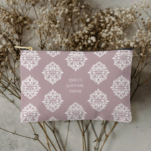 Classic Damask Regency Tuscany Pale Pink Accessory Pouch