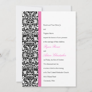 Classic Damask Wedding Invitation