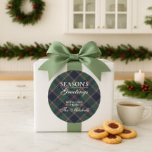 Classic Dark Blue Red Green Plaid Pattern