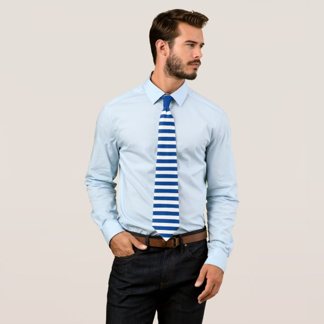 CLASSIC DARK BLUE STRIPED TIE (In Situ)
