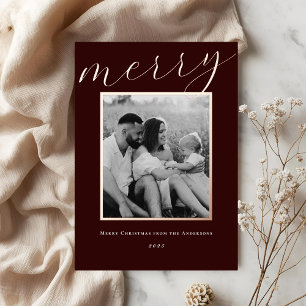 Classic Dark Burgundy and Gold Frame Family Photo