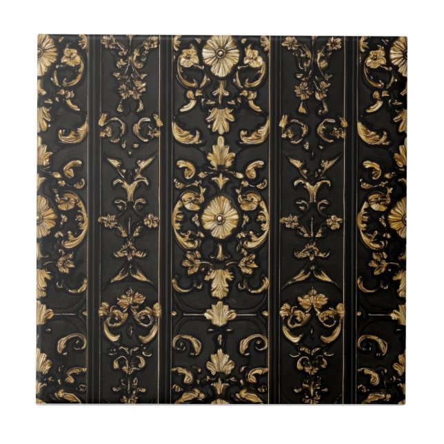 Classic Dark Elegant Pattern Tile (Front)