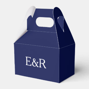 Classic Dark Navy Blue Wedding Favour Box
