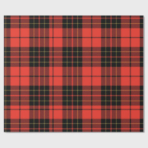 Classic Dark Red Tartan Wrapping Paper