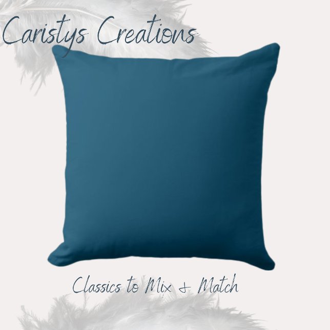 Classic Dark Teal Blue Lumbar Pillow (Creator Uploaded)