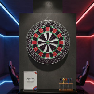 Classic Dartboard Arrow Pattern Game Design