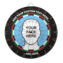 Classic Dartboard with Custom Text and Photo